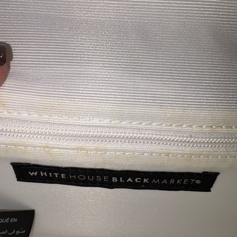 White House Black Market Purple Snake Print Clutch - Picture 4 of 4